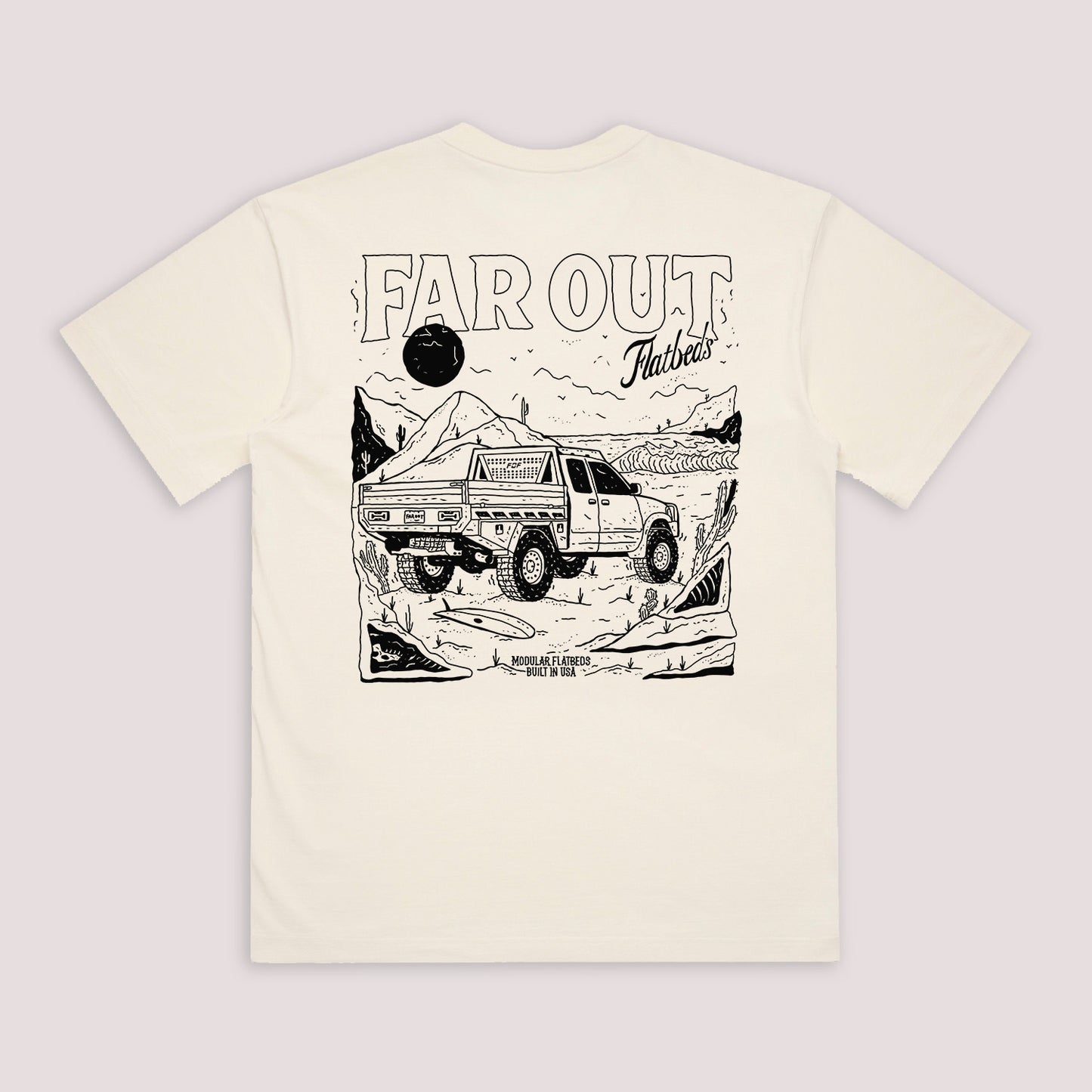 *PREORDER* Cream Far Out Flatbeds Tee