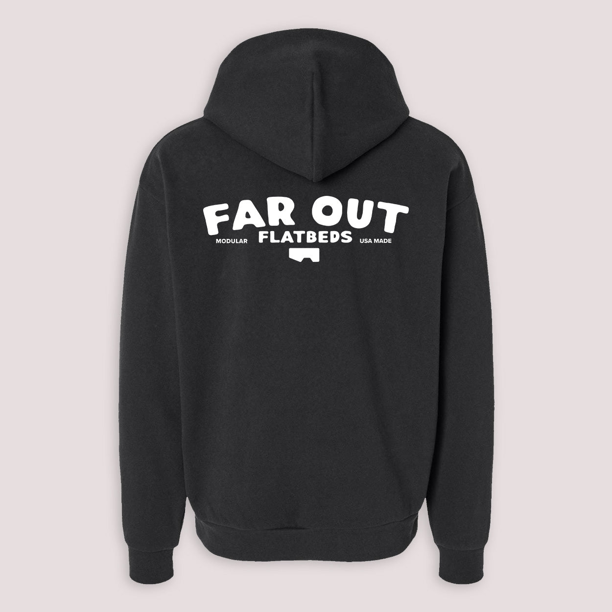 Black Far Out Flatbeds Hoodie