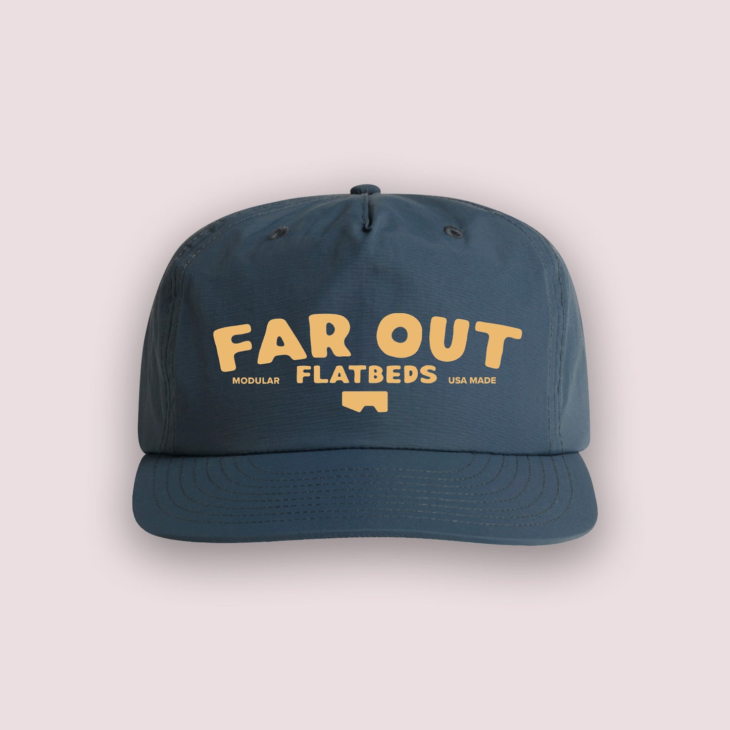 Far Out Flatbeds Blue Nylon Cap