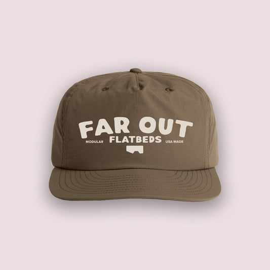 Far Out Flatbeds Brown Nylon Cap